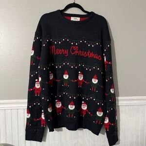 Merry Christmas Daisy's Boutique Black/Red Ugly Christmas Sweater Men’s 2XL NWT